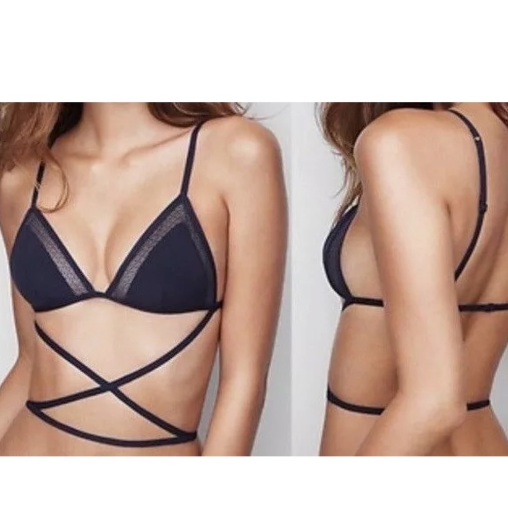 VS Bralette L Wrap around Strappy pink and blue available